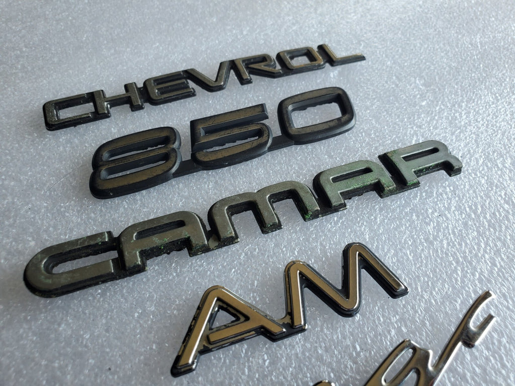 Misc Lot Of Emblwms Vintage Letters Logo OEM Mark VIII VOLVO Regal Camaro VNTG