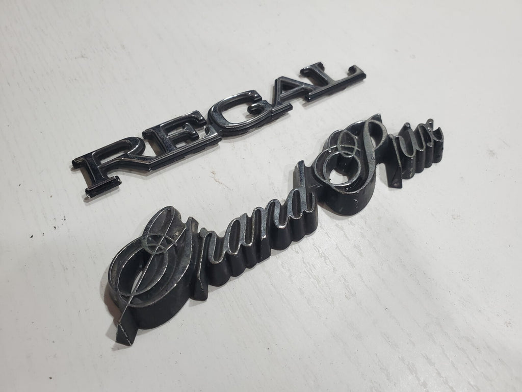 Buick + OEM Grand Prix Script Emblem Vintage Badge Logo Nameplate Name Plate 6L3