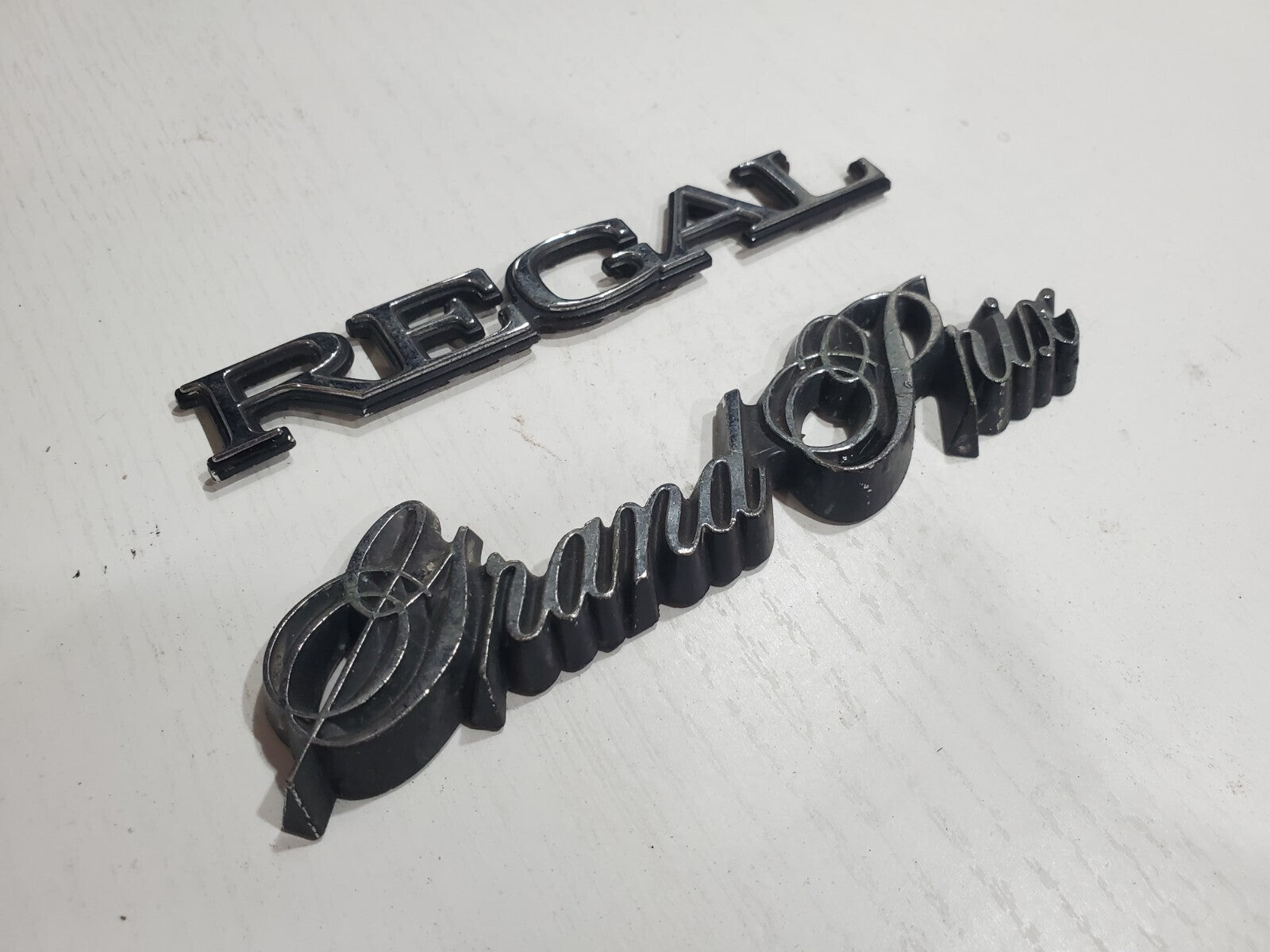 Buick + OEM Grand Prix Script Emblem Vintage Badge Logo Nameplate Name Plate 6L3
