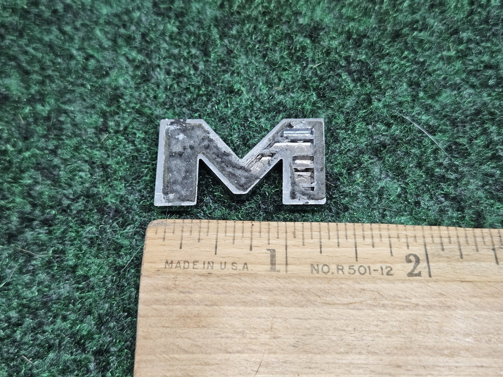 OEM "M" Silver Individual 3D Letter Lettering Emblem Badge Logo Nameplate 7S7