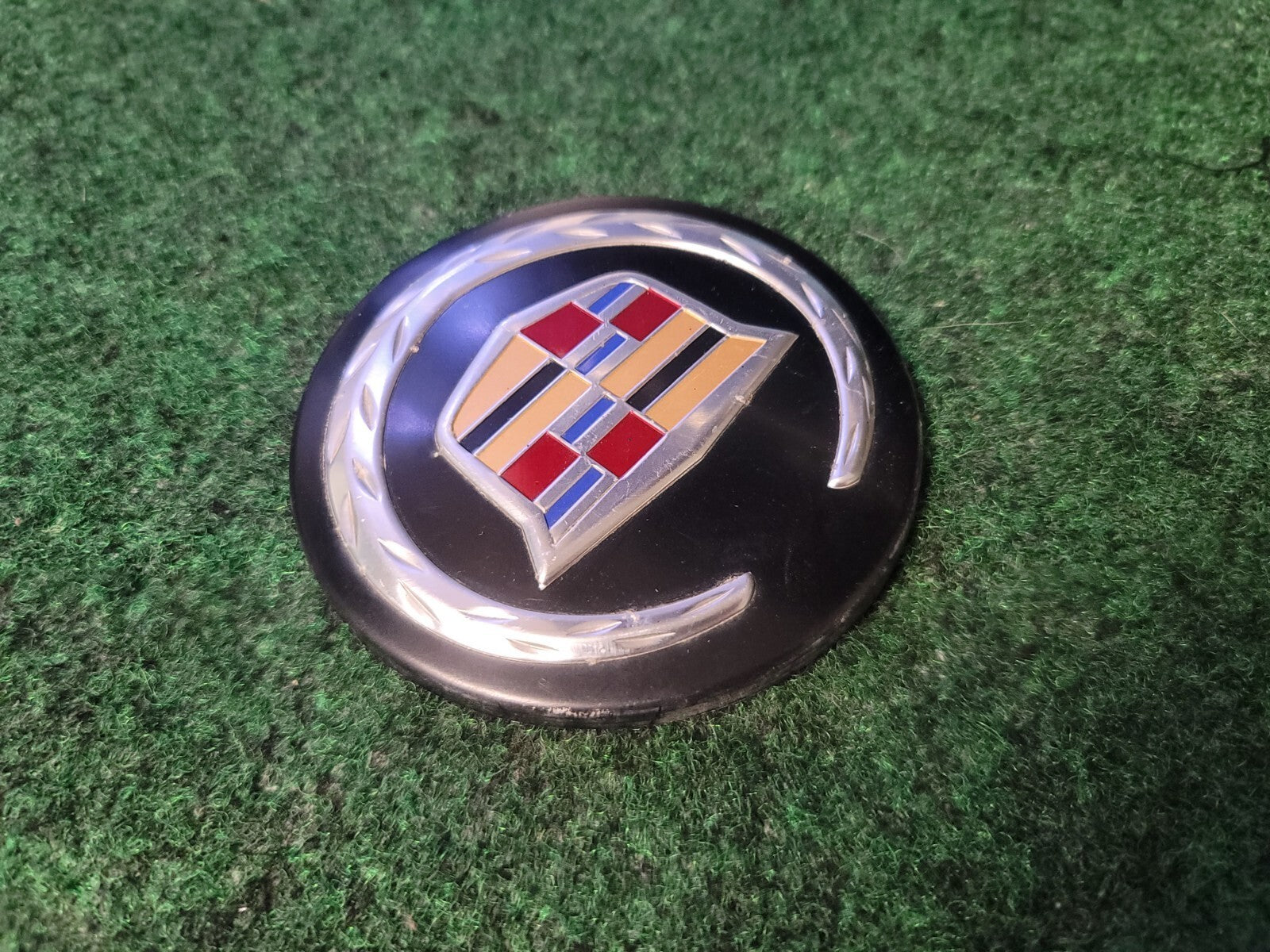 Cadillac OEM Emblem Badge Logo Name Plate Tin Like Material 2S9