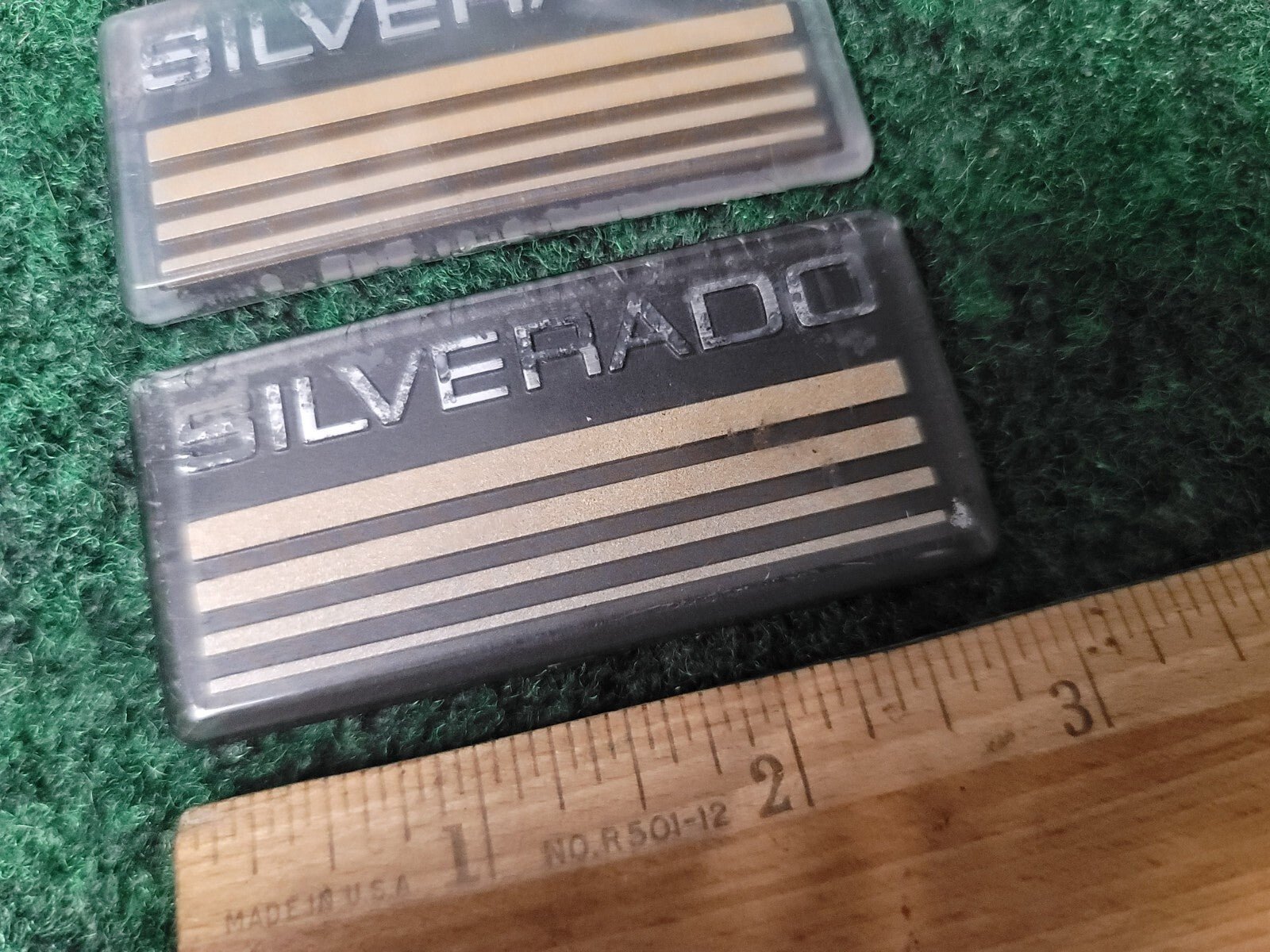 (2) 1990s SILVERADO Plastic Roof Panel Emblem OEM NAME PLATE 5S8