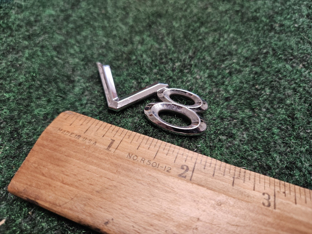 Ford V8 Emblem Logo Name Plate Nameplate Badge OEM 6M4