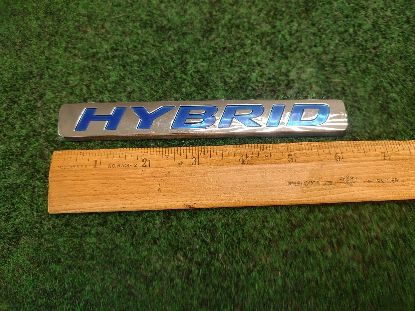 Toyota OEM Hybrid Chrome Blue Plastic Emblem Badge Logo Nameplate Name Plate 2S8