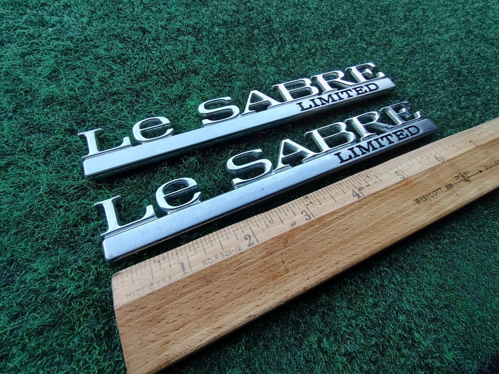 (2) 97-99 BUICK LESABRE LIMITED REAR LID SIDE EMBLEM LOGO BADGE SYMBOL OEM 5S3