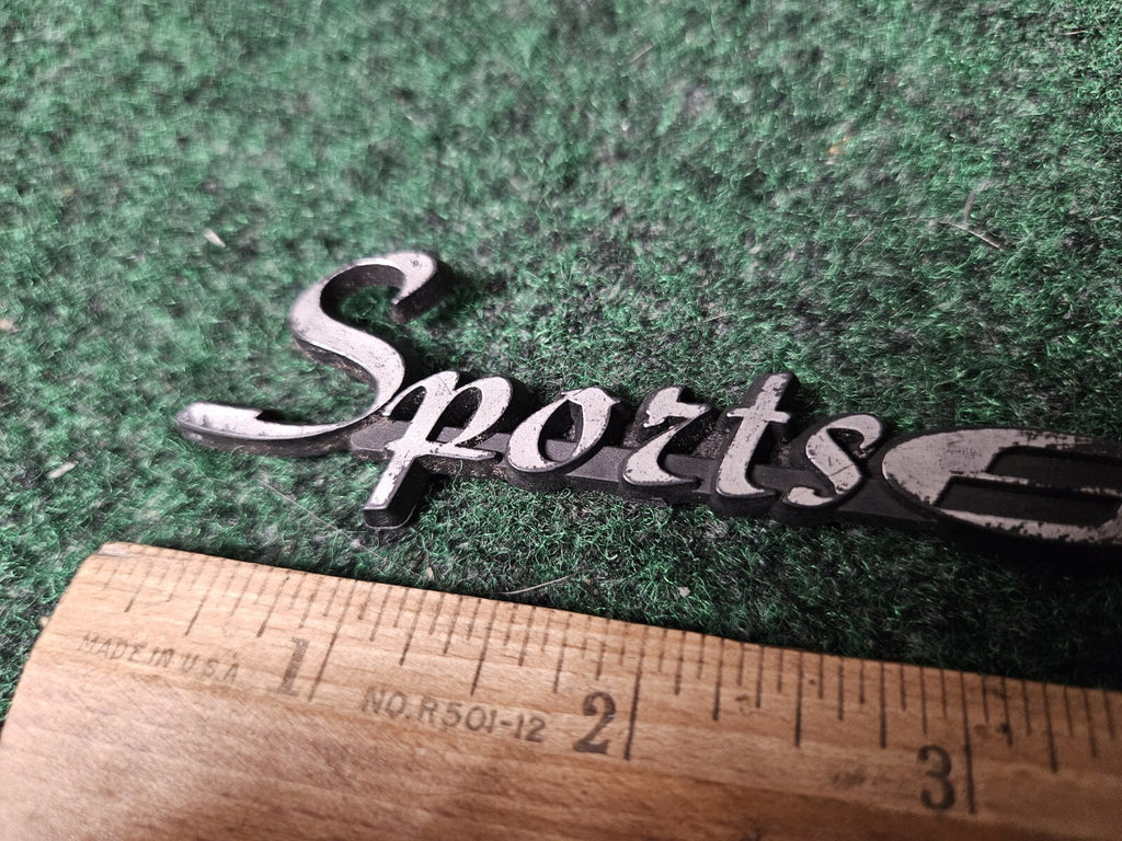 Sport Black Plastic 4" Emblem Badge Logo Nameplate Name Plate Insignia 3M4