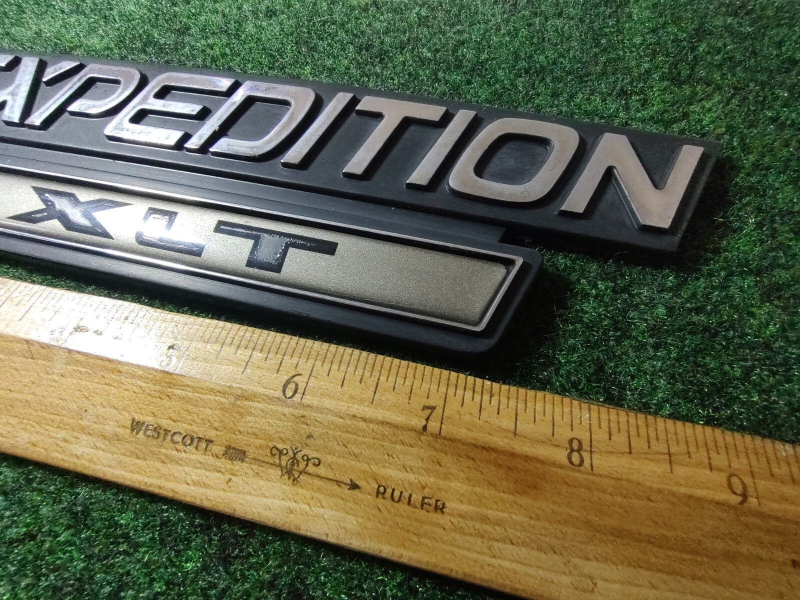 OEM Ford Expedition XLT Gold Emblem F75B-16B114-AB Logo Nameplate Decal 6S8