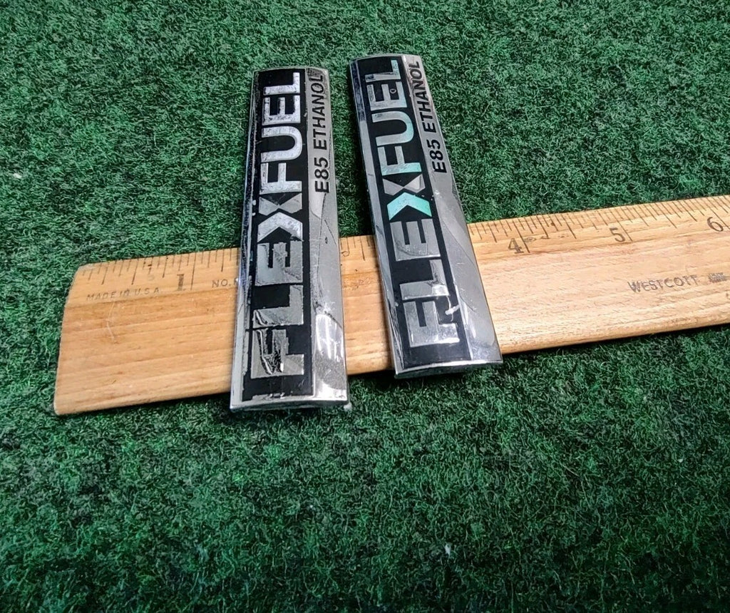 (2) Flex Fuel E85 Ethanol Emblem Badge Decal Chevrolet Ford  OEM 15910899 8L4
