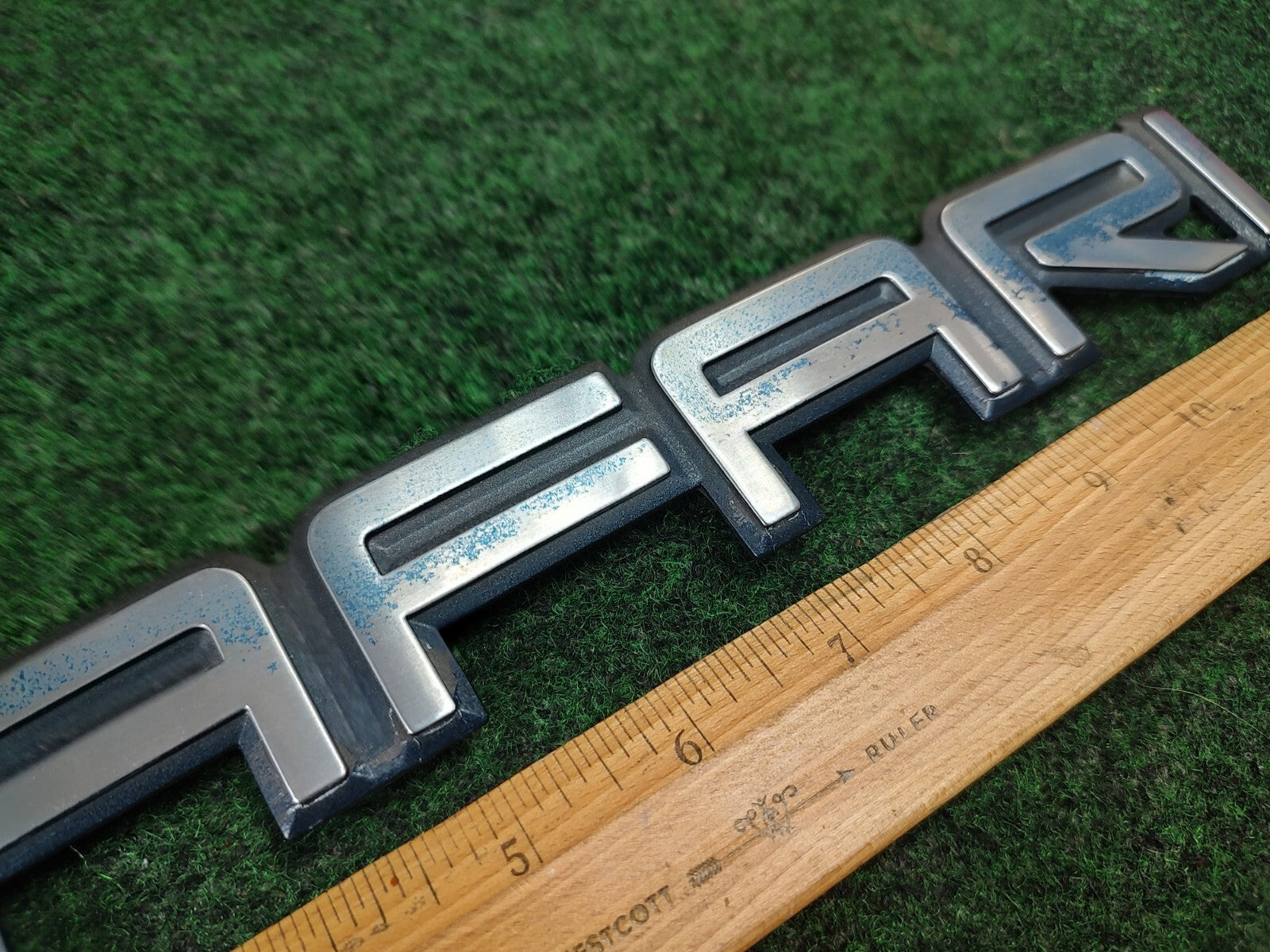 1995-2005 GMC SAFARI EMBLEM 12" LETTERS LOGO SYMBOL BADGE REAR DOOR SILVER 8L2