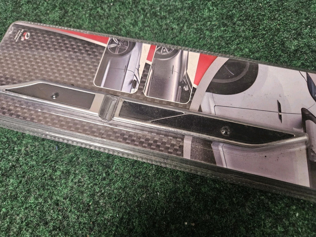 Pilot CZ-4018 Automotive 4 pc Door Trim Accents Universal Fit Black & Chrome 2L3
