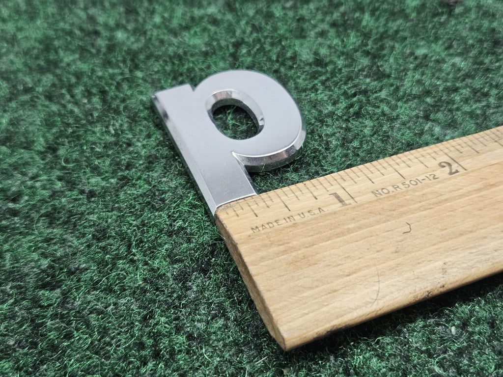 Jeep OEM "P" Chrome Hood Hatch Individual Letter Emblem Badge Logo Nameplate 2S2