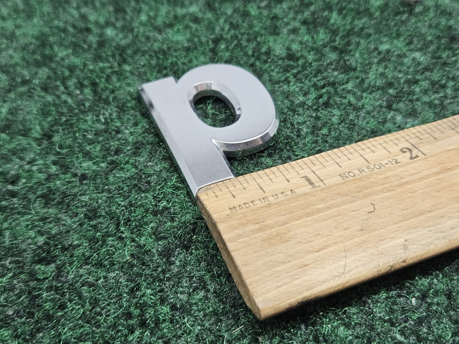 Jeep OEM "P" Chrome Hood Hatch Individual Letter Emblem Badge Logo Nameplate 2S2