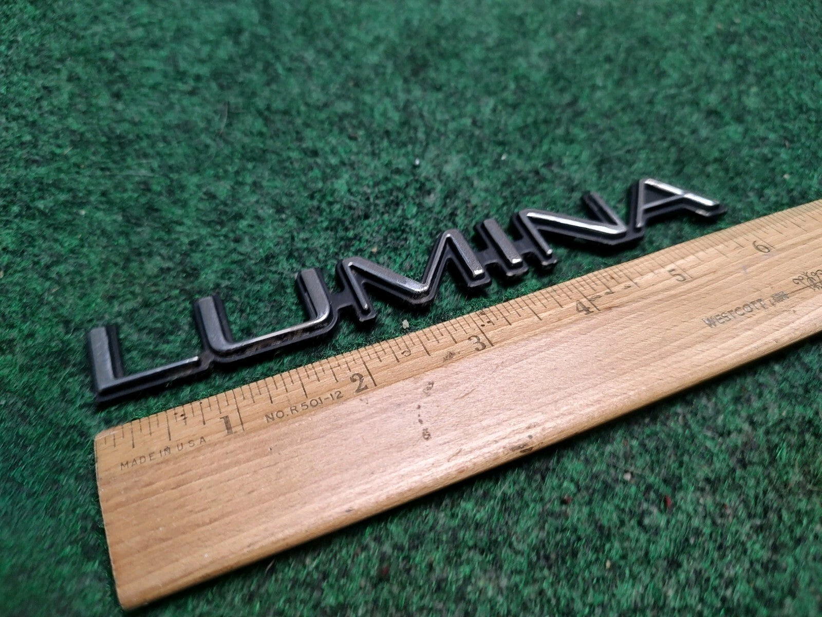 Chevy OEM Lumina Chrome 6" Rear Trunk Emblem Badge Logo Nameplate Name Plate 2S4
