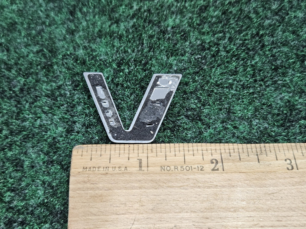 OEM "V" Chrome Individual Letter Lettering Emblem Badge Logo Nameplate 7S8