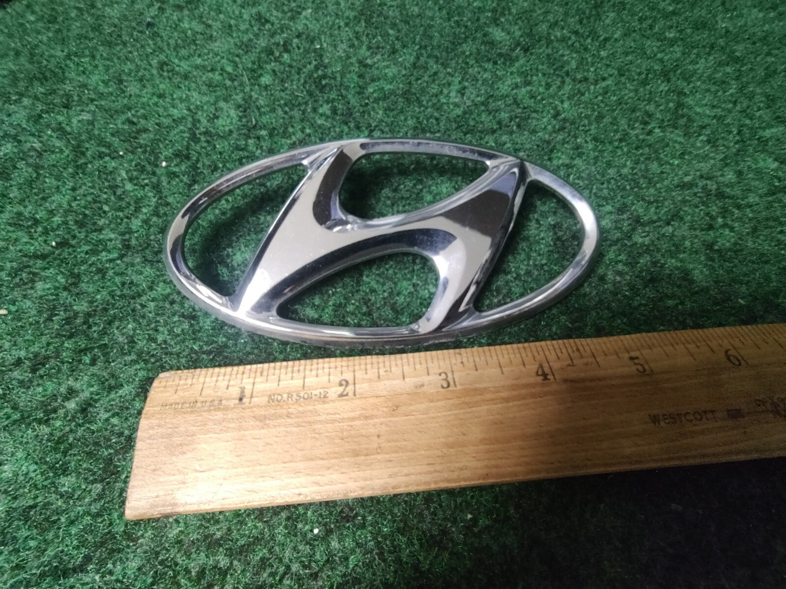Hyundai Emblem Logo Symbol Badge Chrome OEM Nameplate Name Plate ~5" 4L4