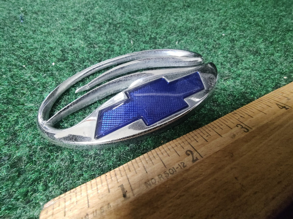Chevy Chevrolet Malibu Chrome Blue Trunk Lid Emblem Logo Nameplate Badge 4L4