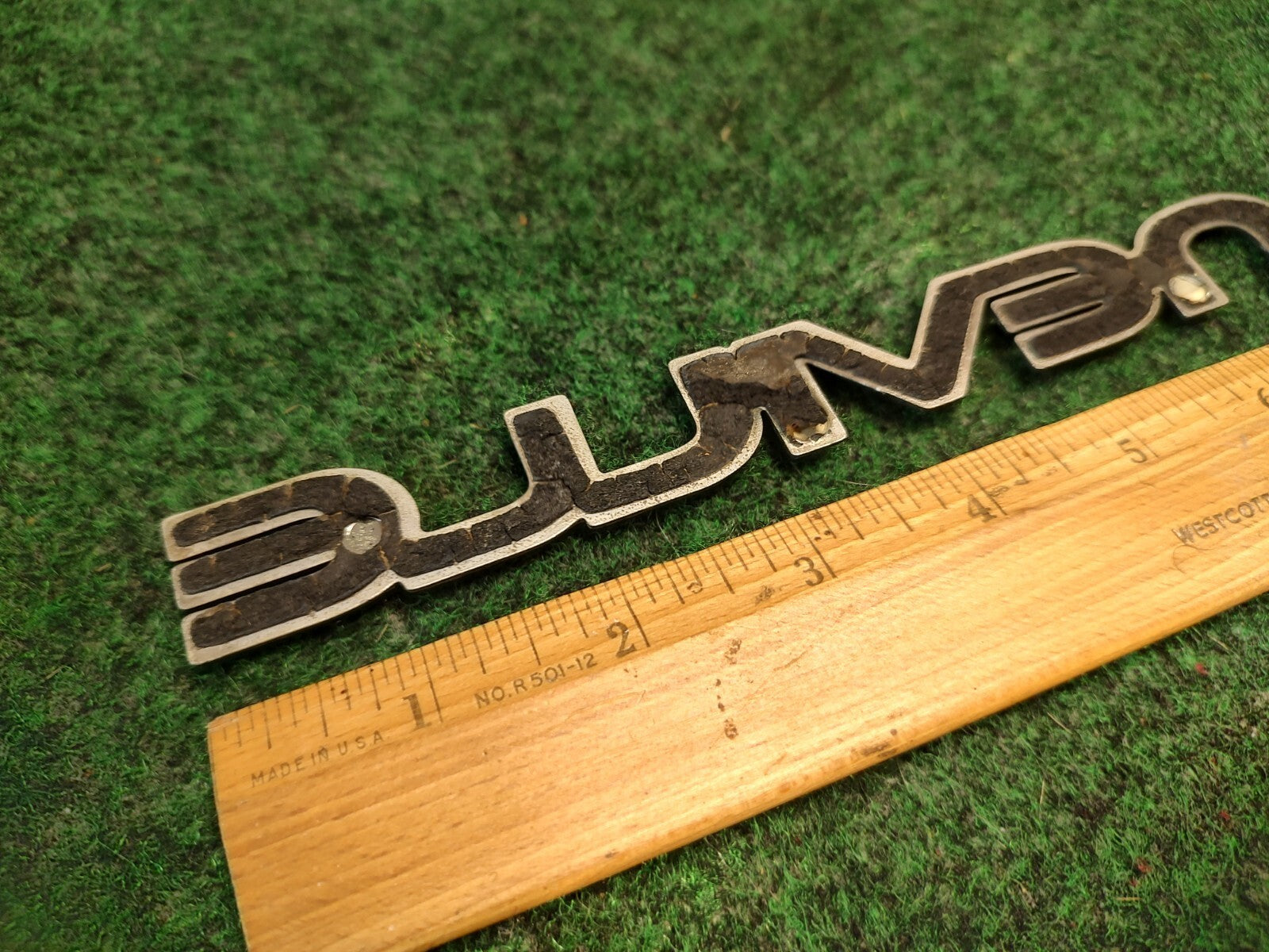 Pontiac OEM Bonneville Chrome & Black Emblem Badge Logo Nameplate Name 3S8