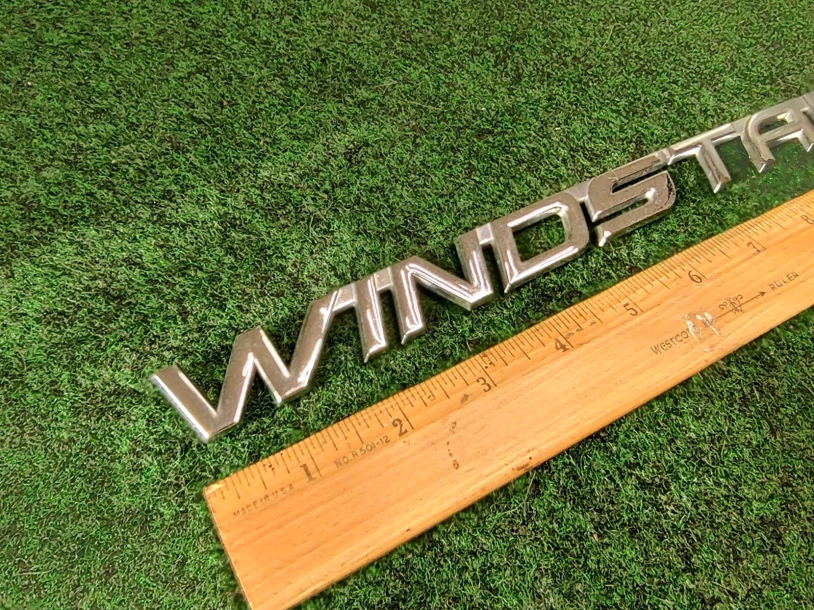 99 00 01 02 03 FORD WINDSTAR REAR CHROME EMBLEM LOGO BADGE SYMBOL USED OEM 1S1
