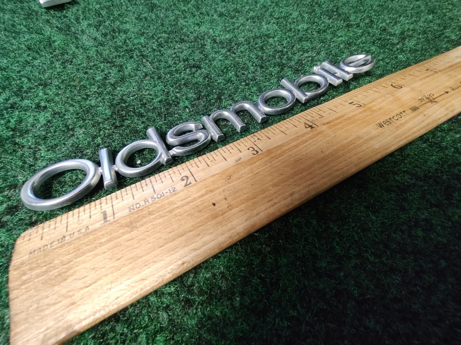Oldsmobile OEM Chrome Emblem Badge Logo Nameplate Name Plate  4S4