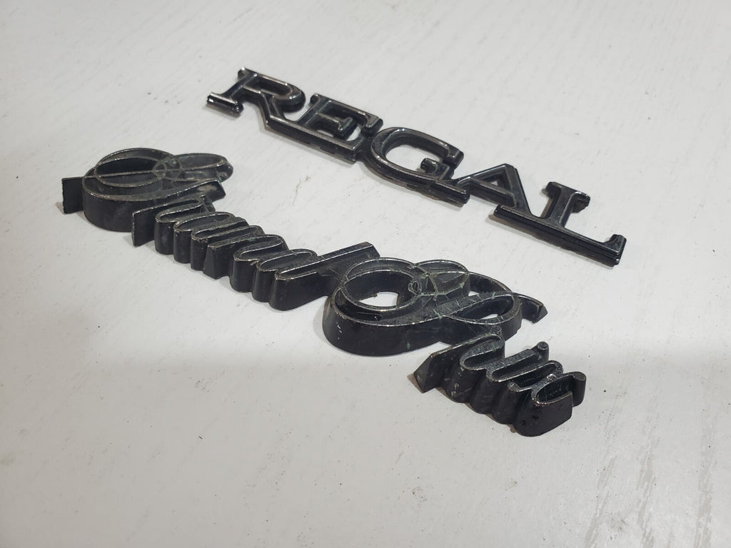 Buick + OEM Grand Prix Script Emblem Vintage Badge Logo Nameplate Name Plate 6L3