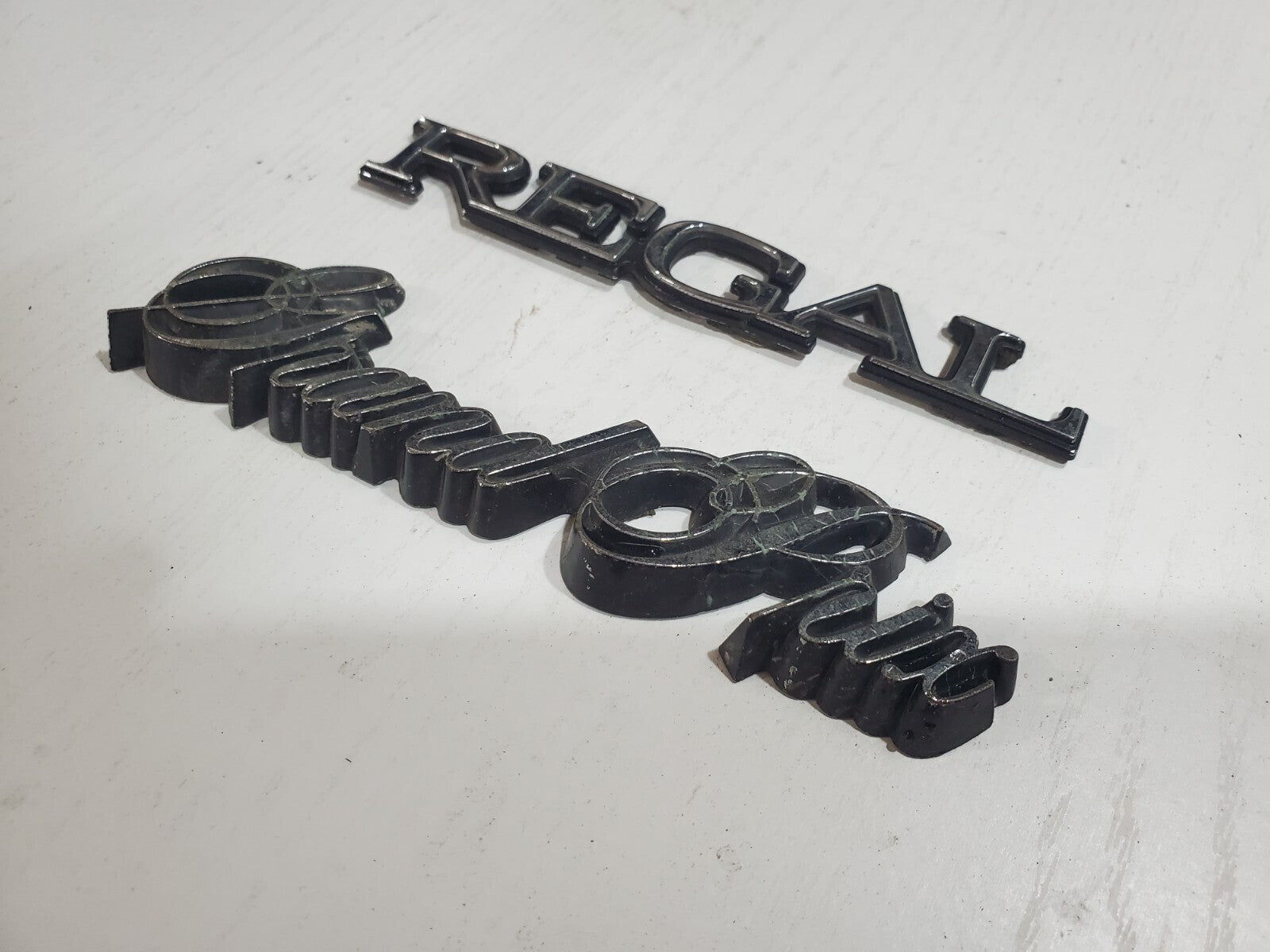 Buick + OEM Grand Prix Script Emblem Vintage Badge Logo Nameplate Name Plate 6L3