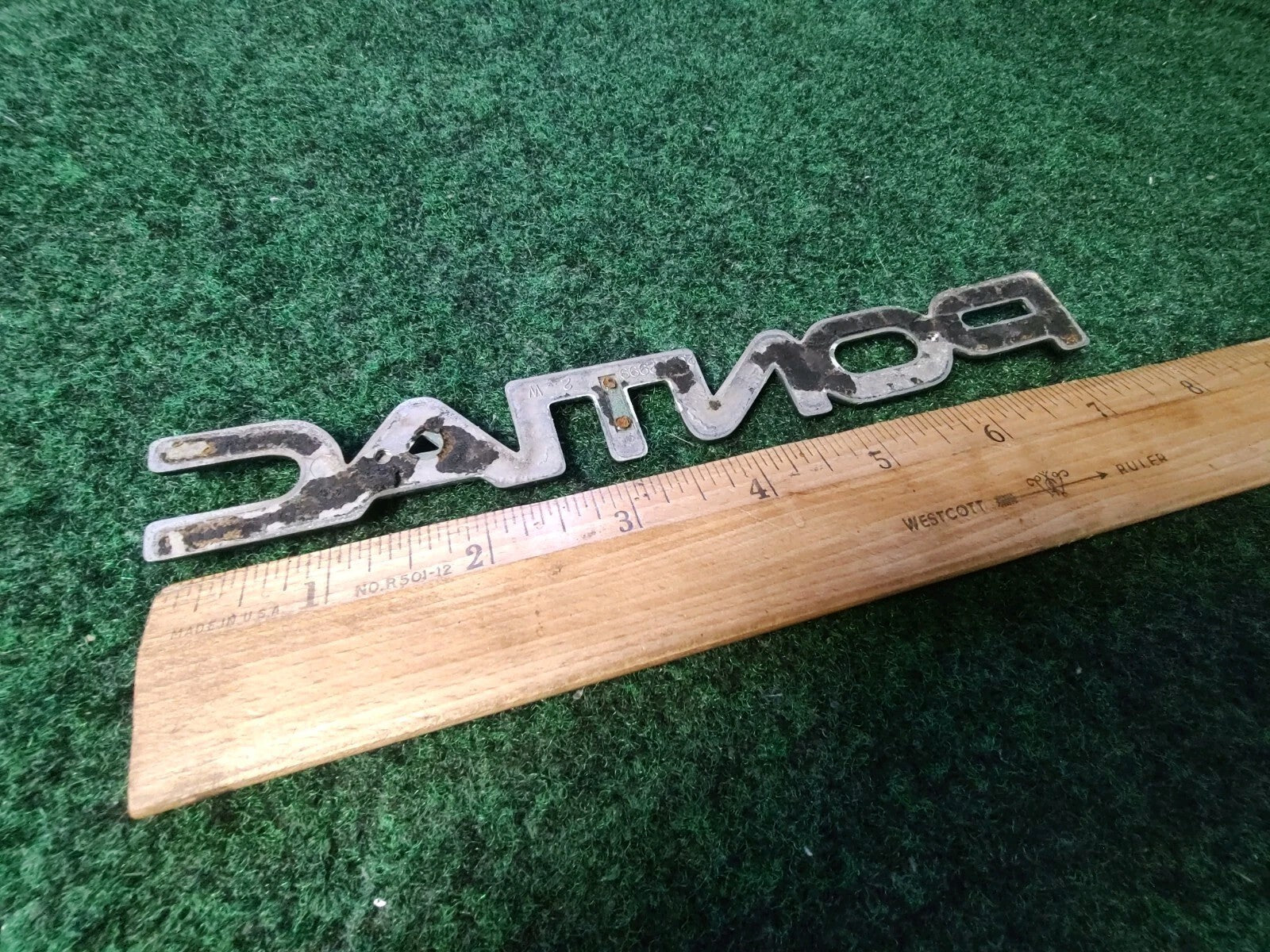 Vintage Pontiac Nameplate Emblem Logo Badge Genuine GM Chrome OEM 20602999 3S5