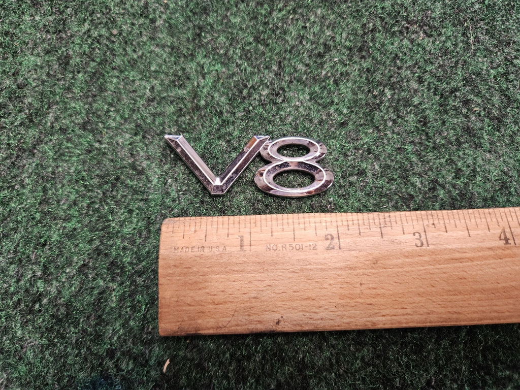 Ford V8 Emblem Logo Name Plate Nameplate Badge OEM 6M4