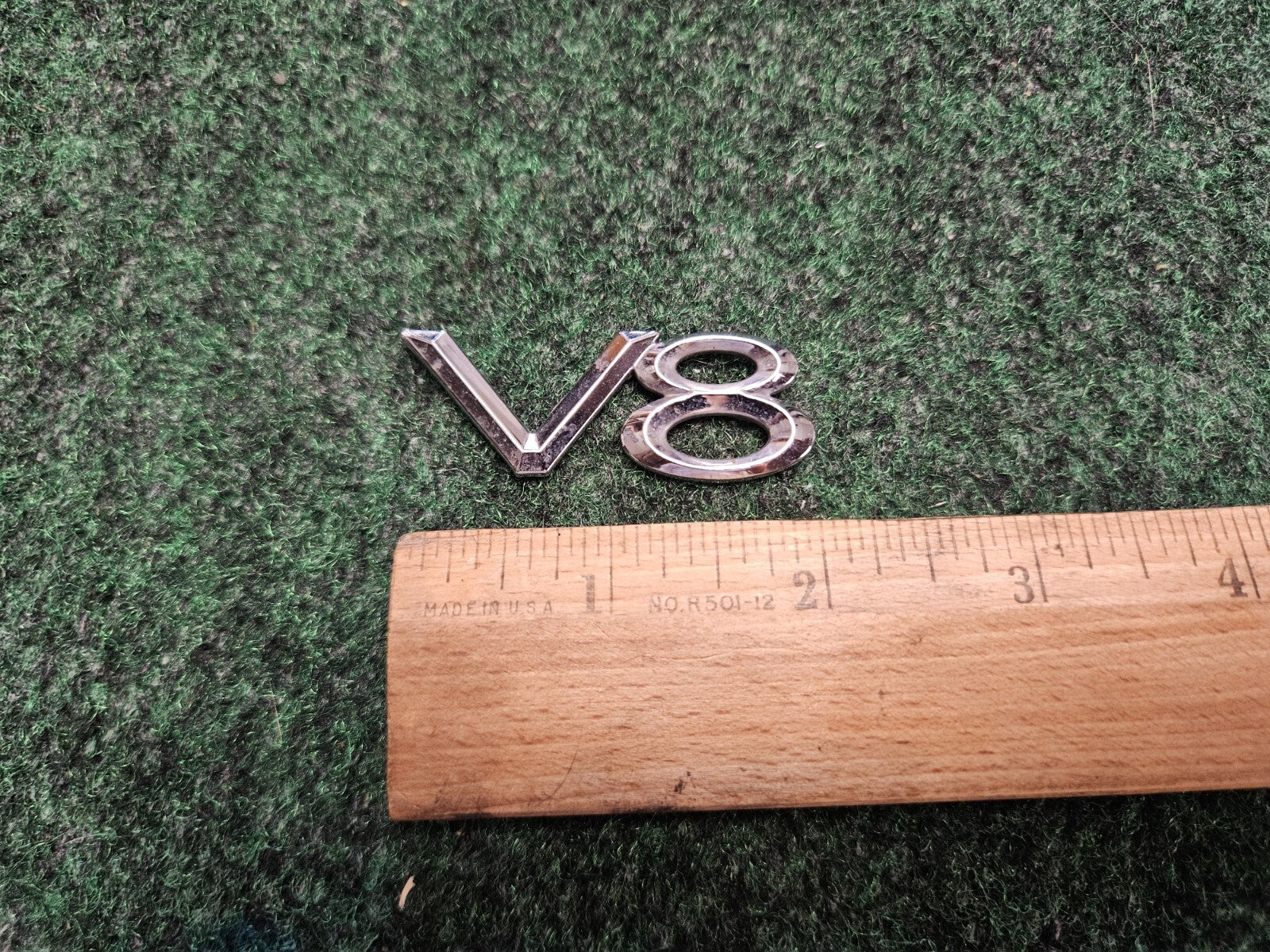Ford V8 Emblem Logo Name Plate Nameplate Badge OEM 6M4