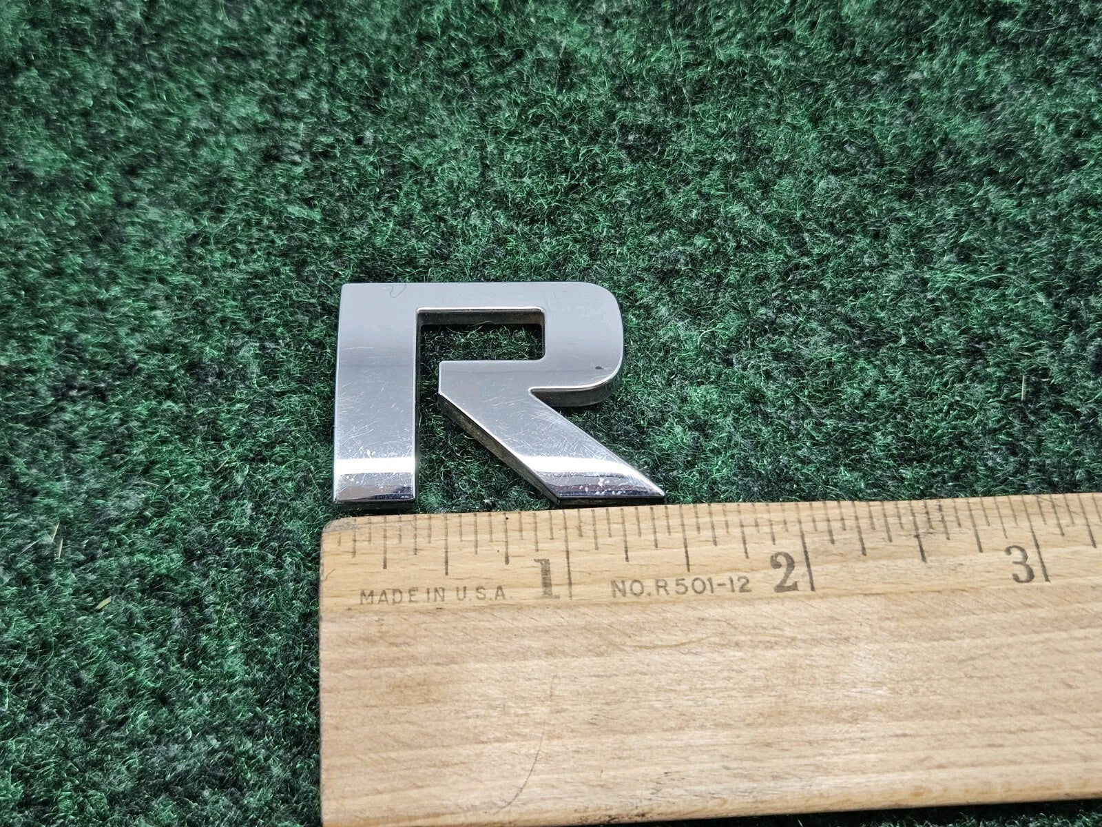 OEM "R" 3D Chrome Individual Letter Lettering Emblem Badge Logo Nameplate 2S2