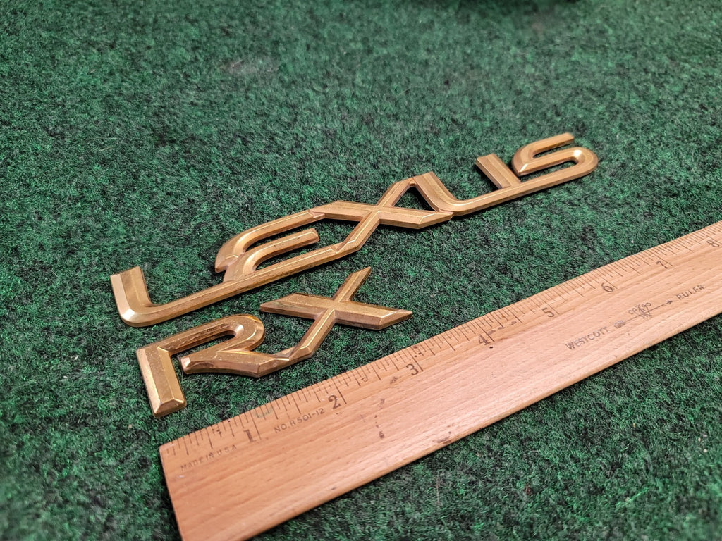 1999-2003 Lexus RX Rear Tail Lift Gate Tailgate Nameplate Emblem Gold OEM 1M8