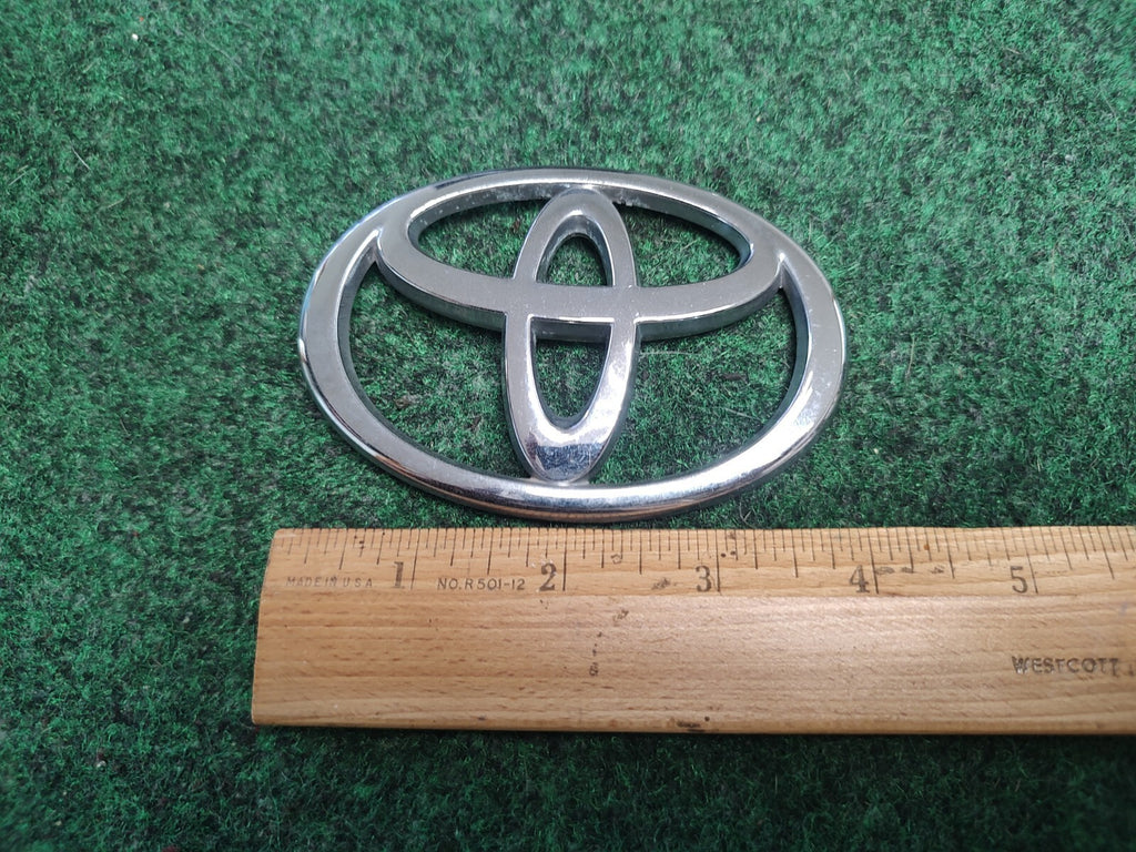 Toyota Chrome Plastic Emblem Badge Logo OEM 4 NCH Wide 1S8