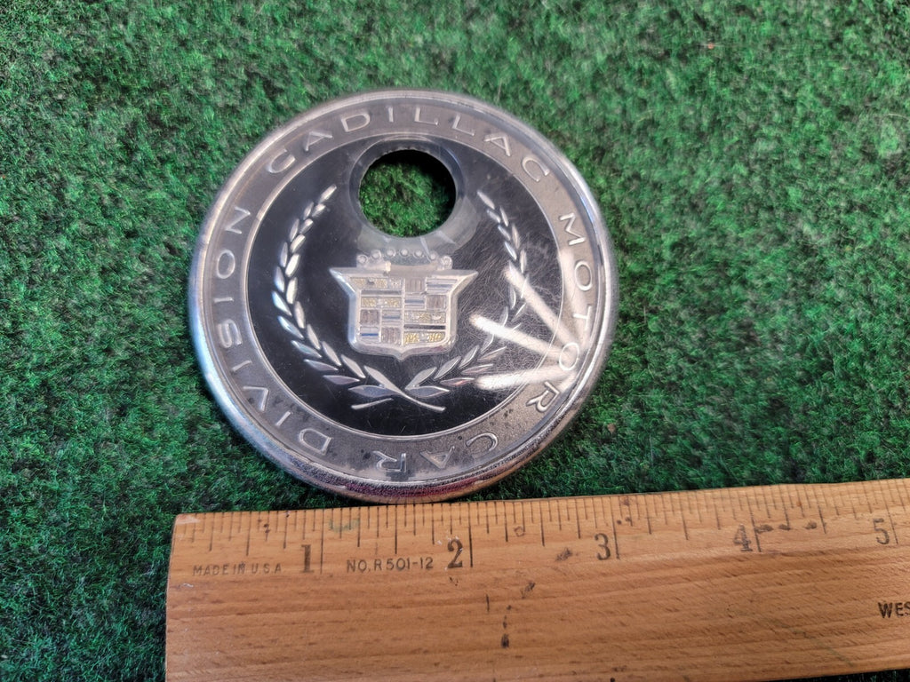 1995 Cadillac Seville STS 4DR 3536690 Trunk Key Hole Emblem Chrome Plastic 2M1