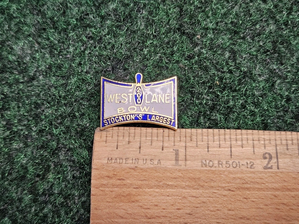 West Lane Bowl 200 Award Lapel Pin Stockton California