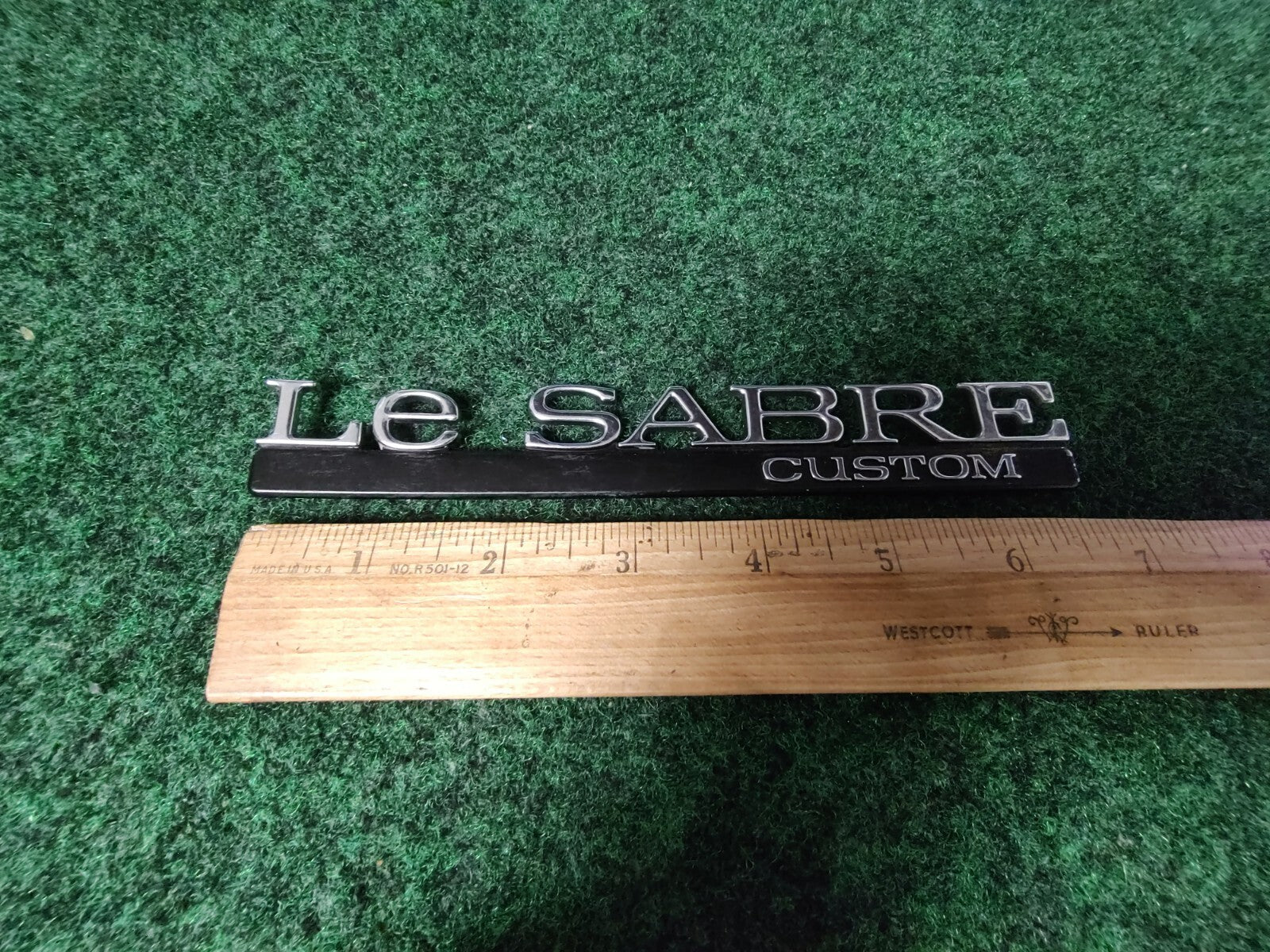 BUICK LESABRE CUSTOM - OEM EMBLEM BADGE SYMBOL LOGO NAME PLATE 6S5