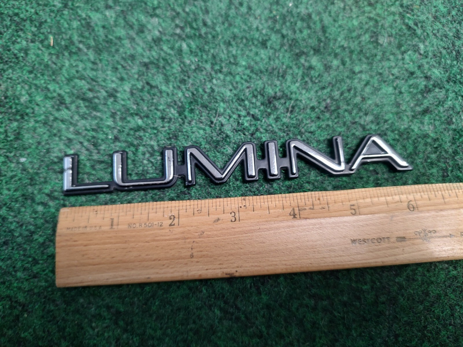 Chevy OEM Lumina Chrome 6" Rear Trunk Emblem Badge Logo Nameplate Name Plate 2S9