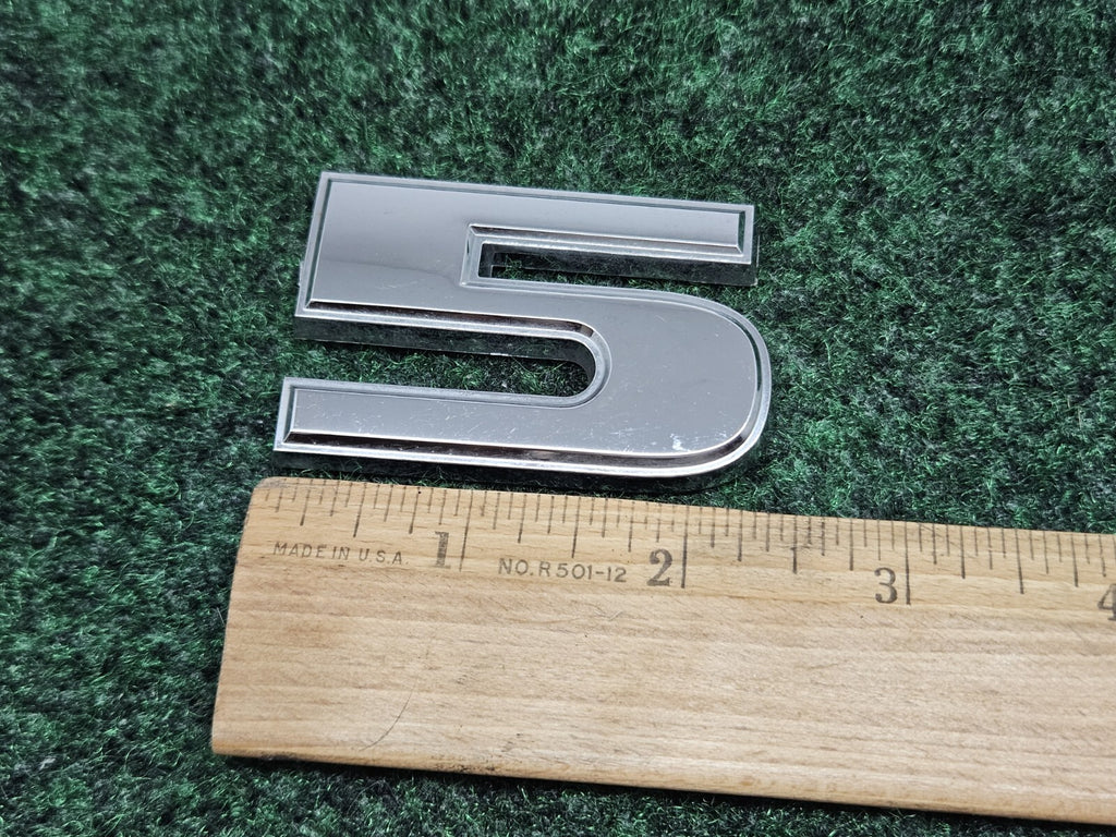 OEM 3D "5" Chrome Individual Number Lettering Emblem Badge 3D Logo Nameplate 7S9