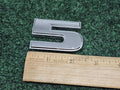 OEM 3D "5" Chrome Individual Number Lettering Emblem Badge 3D Logo Nameplate 7S9