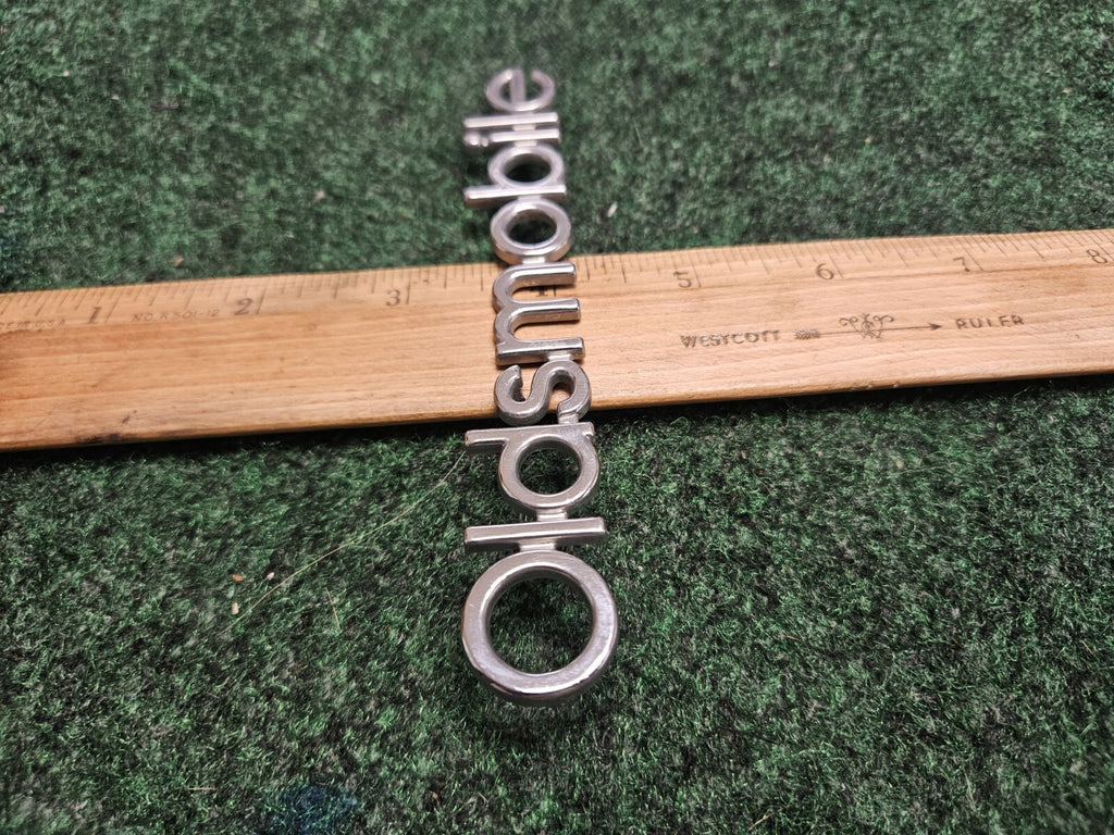Oldsmobile Chrome Emblem Badge Logo Nameplate Name OEM Plate 5.25" 6M9