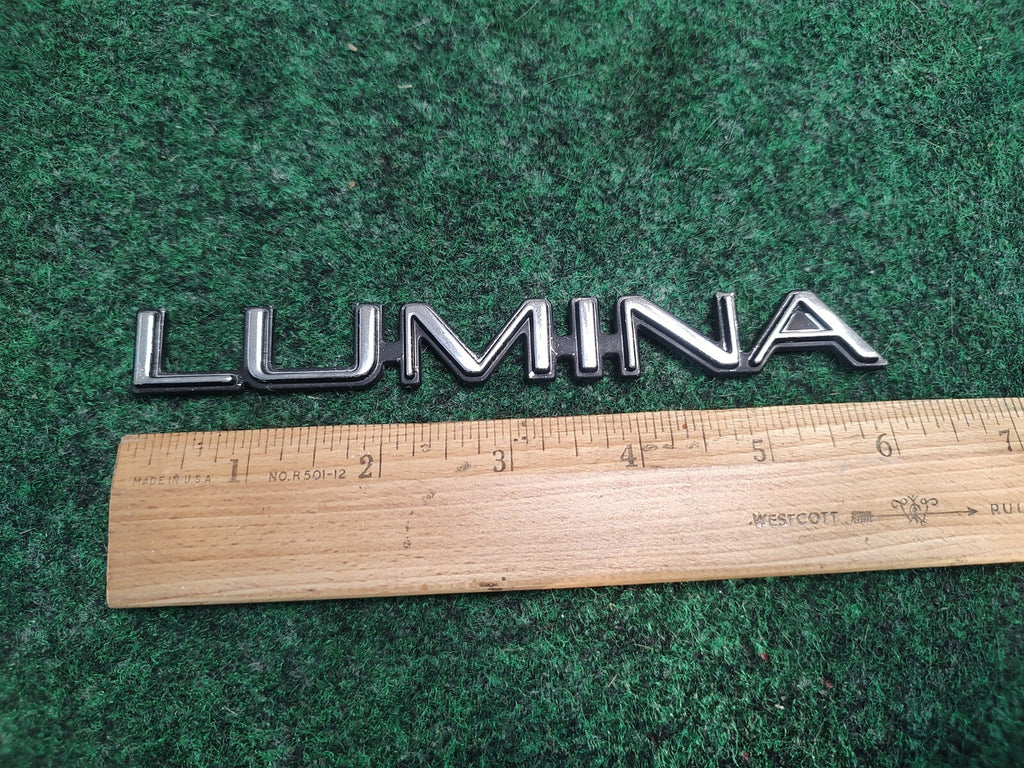 Chevy OEM Lumina Chrome 6" Rear Trunk Emblem Badge Logo Nameplate Name Plate 3S8