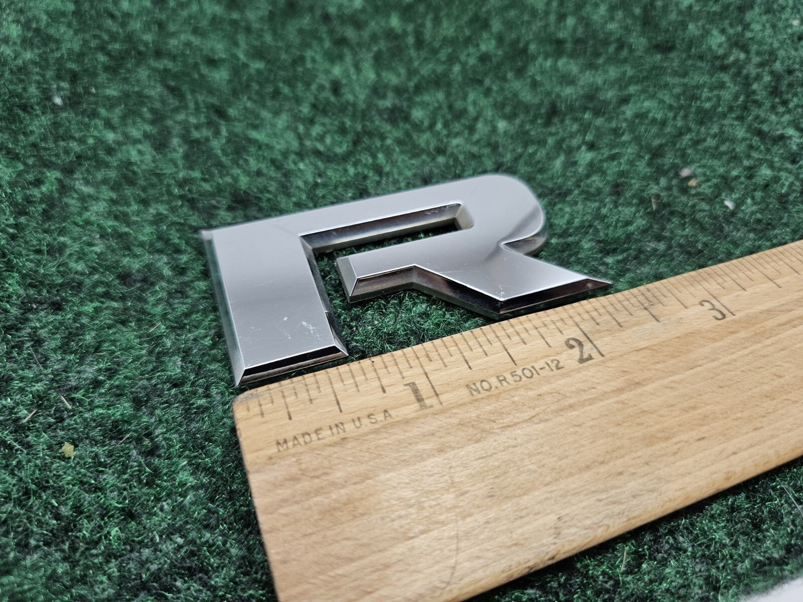OEM "R" 3D Chrome Individual Letter Lettering Emblem Badge Logo Name 3D 2S2