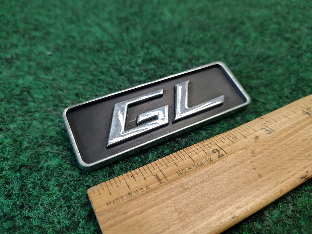 OEM GL Black Vintage 3.25" Plastic Emblem Badge Logo Nameplate Name Insignia 4S7