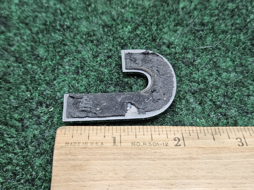 Jeep OEM "J" Chrome Hood Hatch Sign Letter Emblem Badge Logo Nameplate 7S6