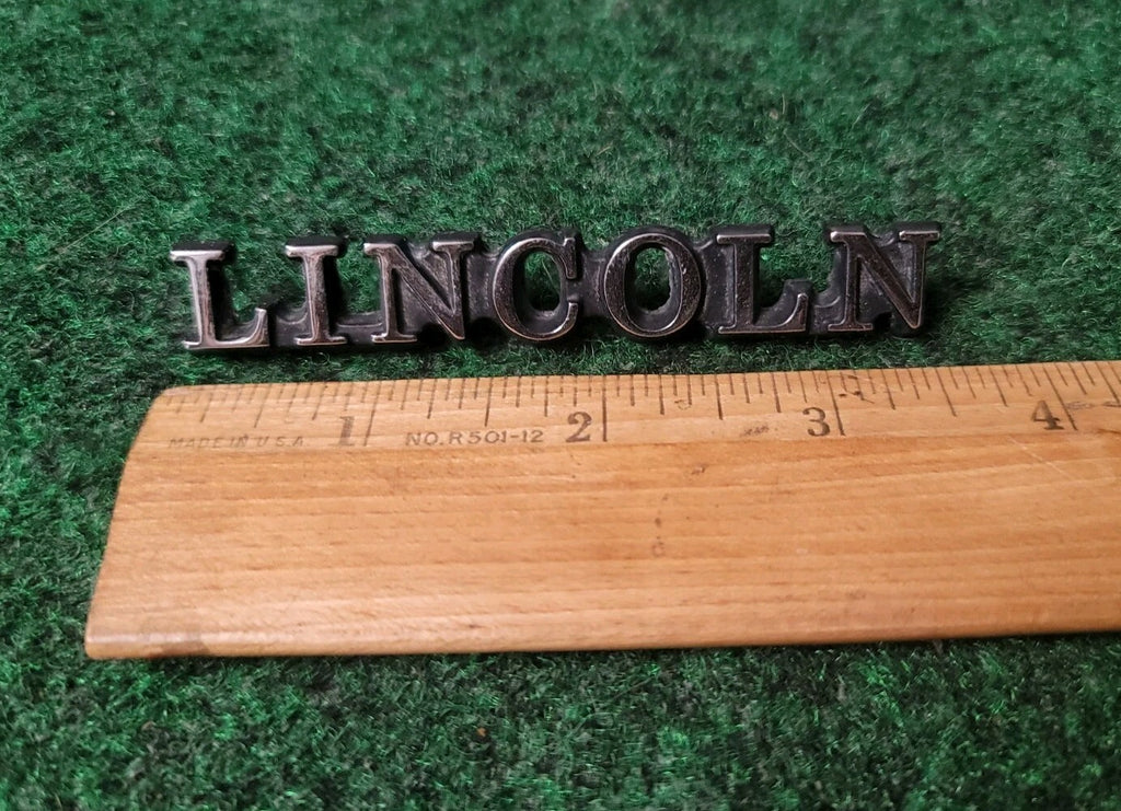 Lincoln OEM Chrome Black Metal 3 3/8" Emblem Badge Logo Name E1WE-5442550-AB 5S2