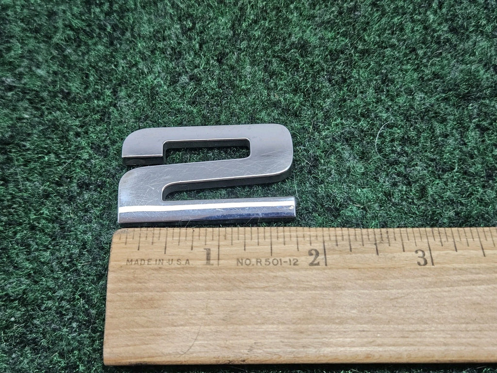 OEM "2" Chrome Individual Number Lettering Emblem Badge Logo Nameplate 3D 2 7S7