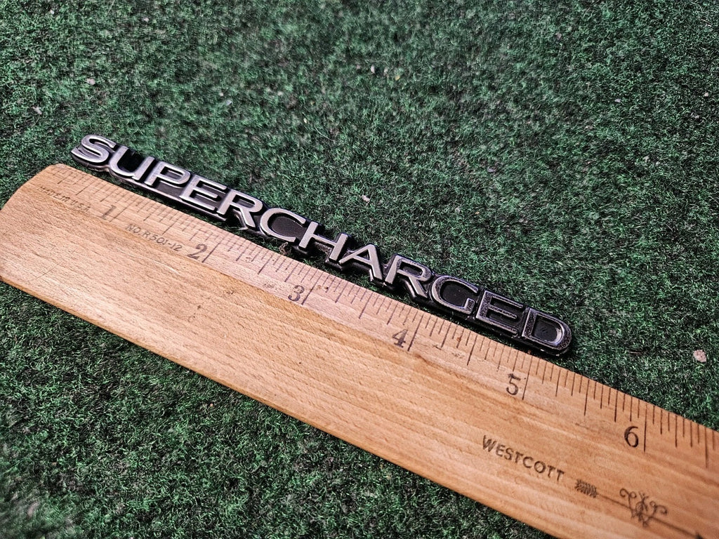 1995-2004 BUICK PARK AVE REGAL RIVIERA SUPERCHARGED LOGO BADGE SIGN EMBLEM 4M8