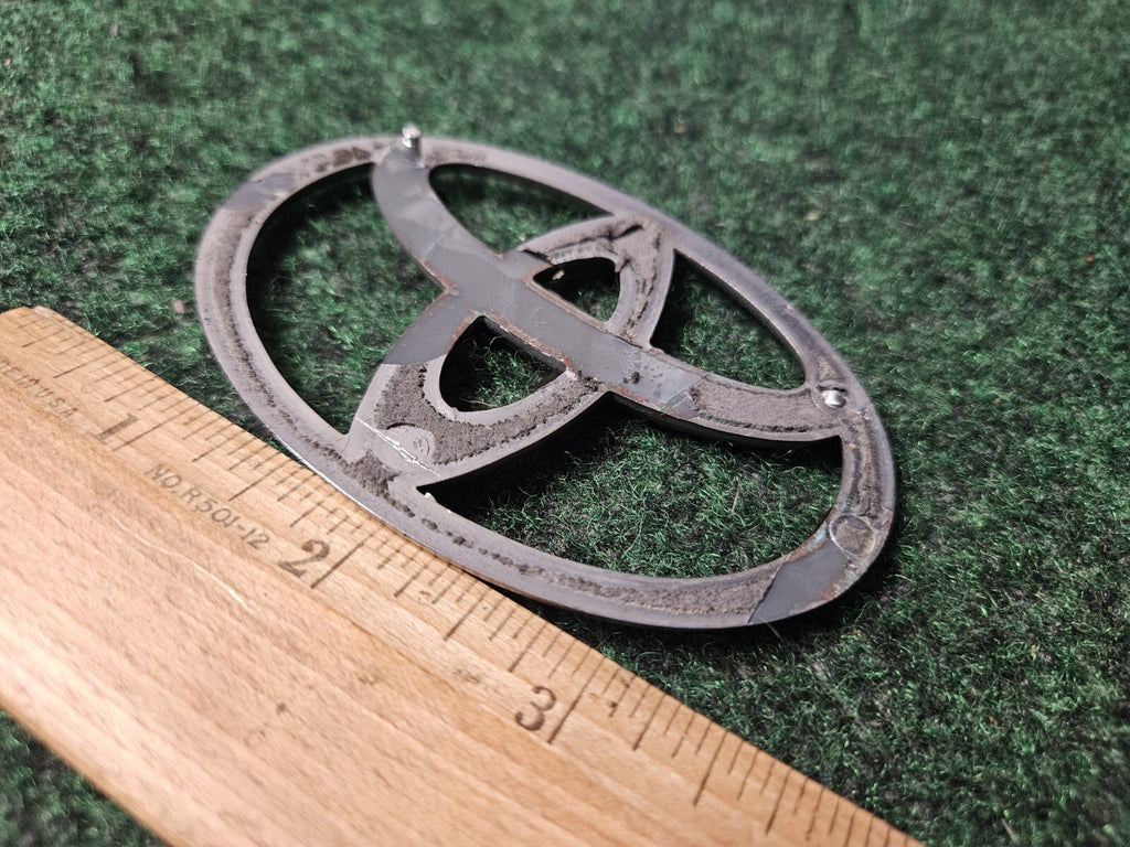 Toyota Chrome Emblem Logo Symbol Unknown Name Plate Model ~3.5" 9L2