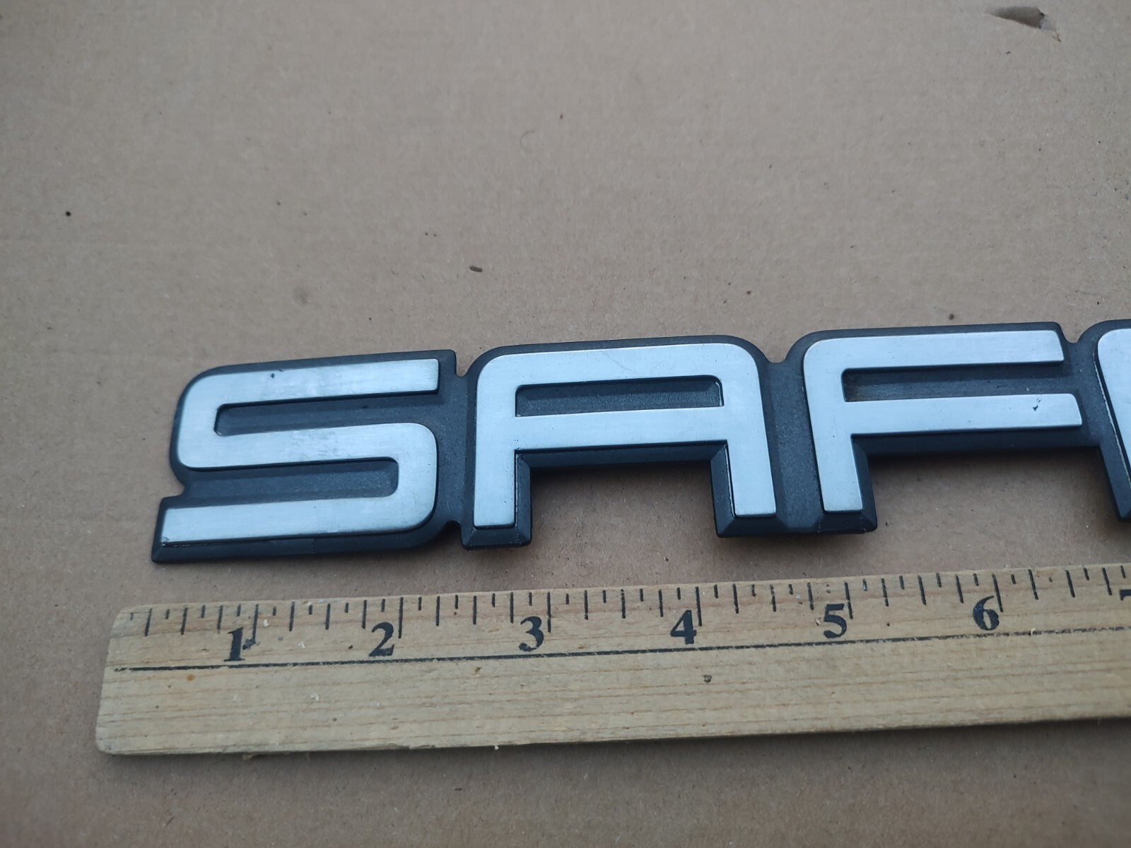 1995-2005 GMC SAFARI EMBLEM 12" LETTERS LOGO SYMBOL BADGE REAR DOOR SILVER 7S4