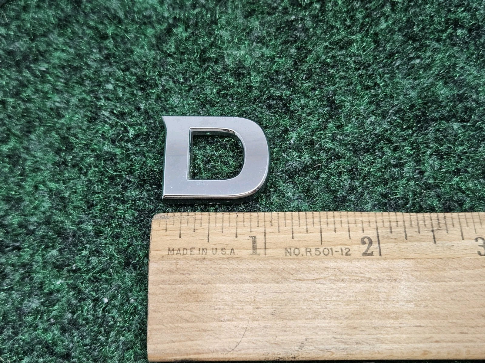 OEM "D" 3D Chrome Individual Letter Lettering Emblem Badge Logo Nameplate 7S8