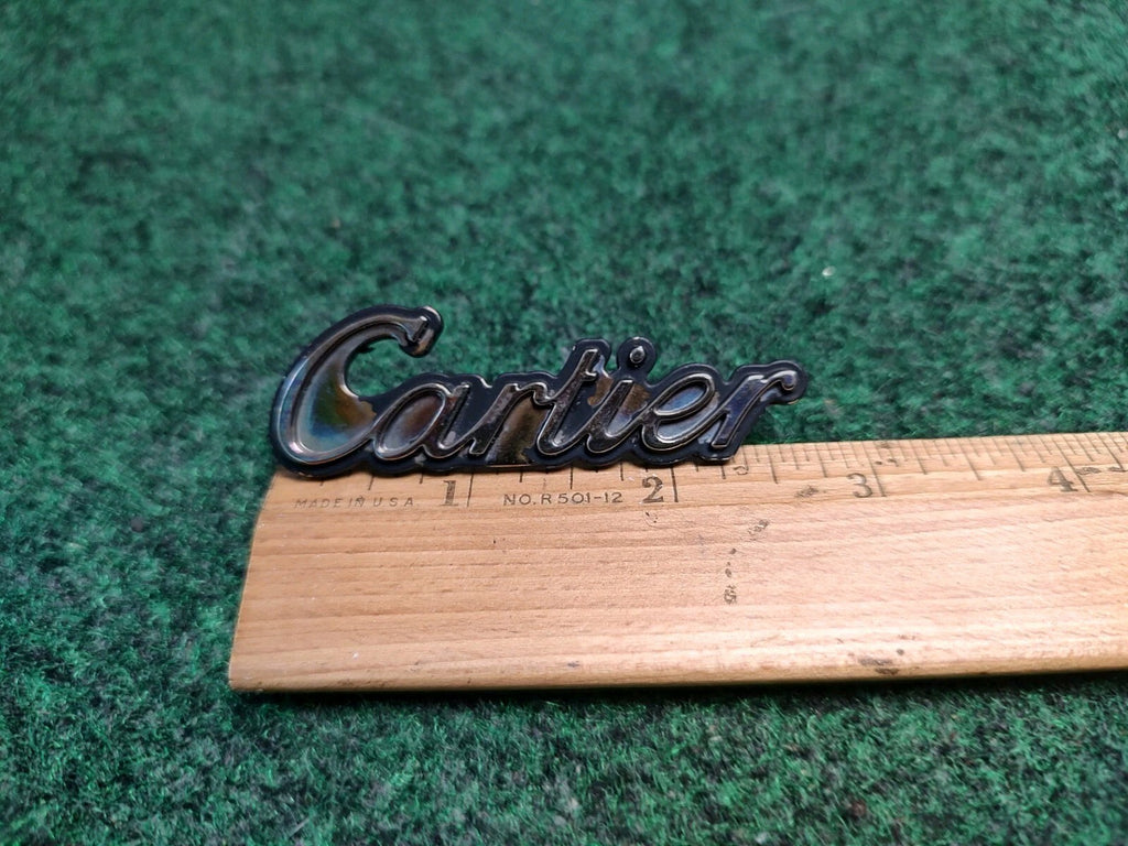 98-02 LINCOLN TOWN CAR CARTIER GOLD EMBLEM F8VB 54297A74 CC OEM 1S6