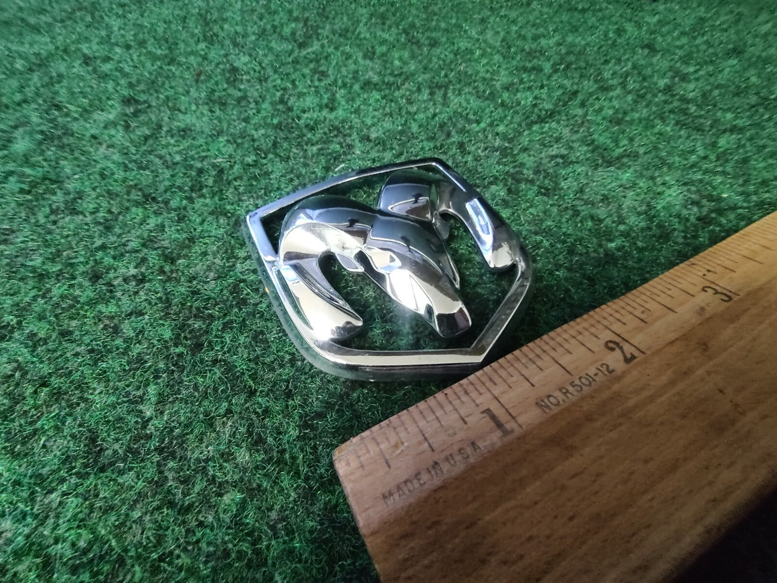 Dodge Front Grille Emblem Logo Badg OEM Name Plate Name See Measurements 4L8